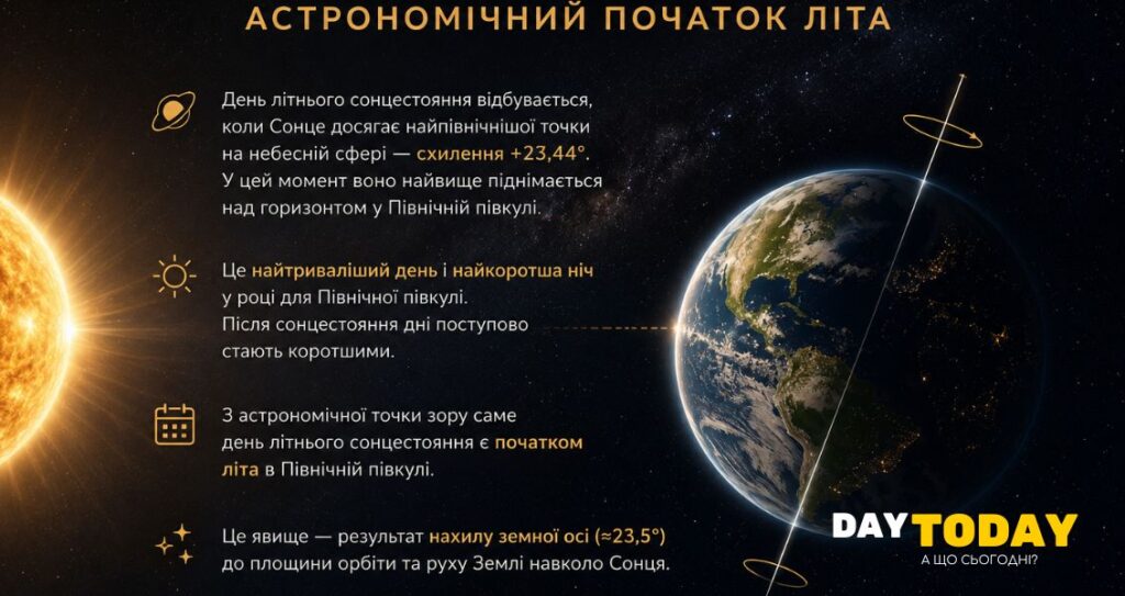 Den litnoho sontsestoiannia astronomichnyy pochatok lita