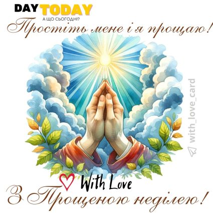 Простіть мене і я прощаю! З Прощеною неділею! листівка на Прощену неділю | Вітальна листівка - Листівки на Прощену неділю