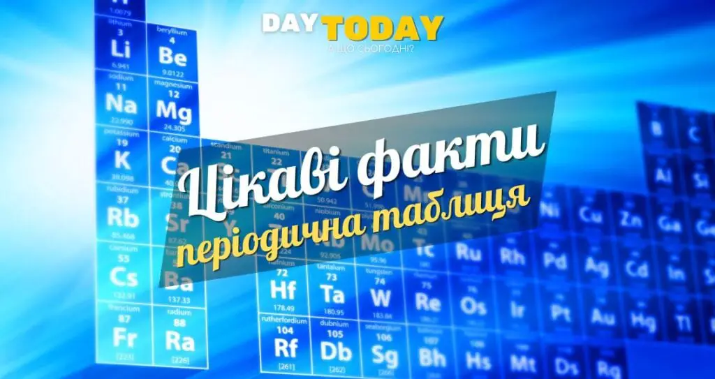Цікаві факти про періодичну систему хімічних елементів