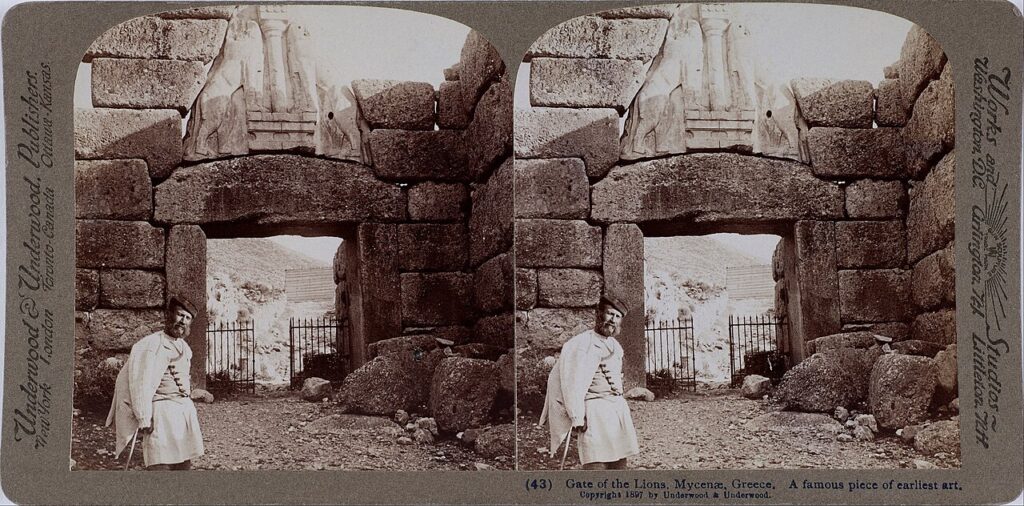 1280px Underwood Underwood The Lion Gate at Mycenae Google Art Project