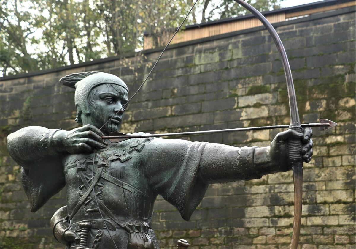 robin hood, shooting, nottingham, england, bronze, legion, landmark, arrow, bow, archer, historically, historic, tourism, city, medieval, robin, famous, statue, history, gray arrow, gray history, robin hood, robin hood, robin hood, robin hood, robin hood, nottingham, nottingham, nottingham, nottingham